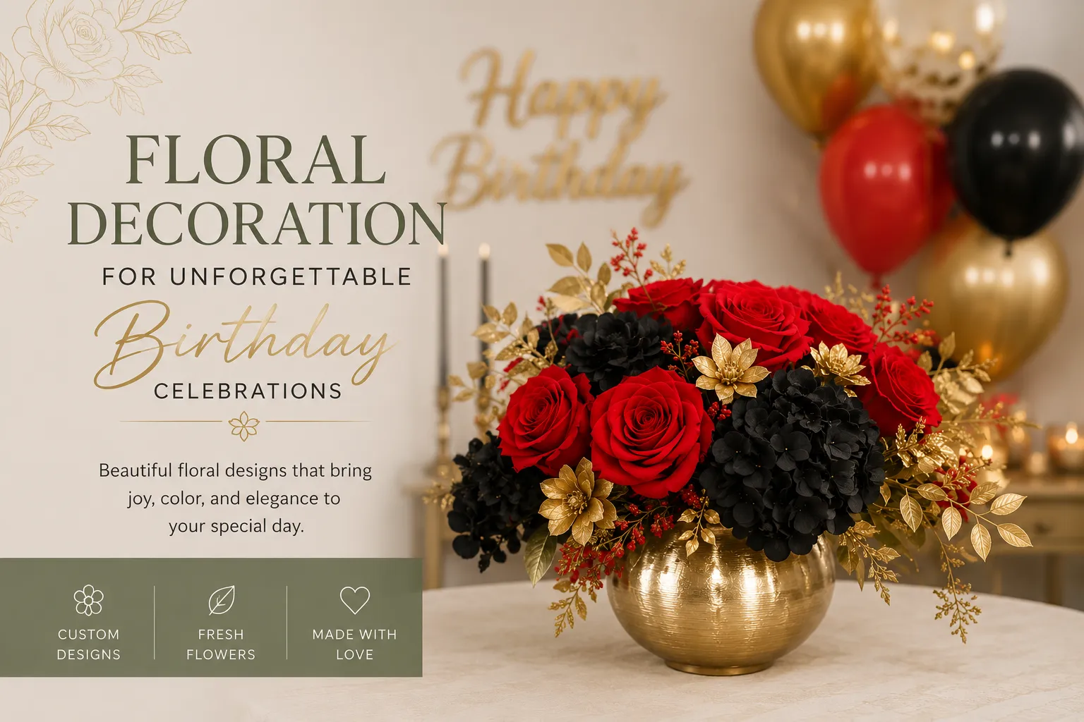 Floral Decoration for Unforgettable Birthday Celebrations